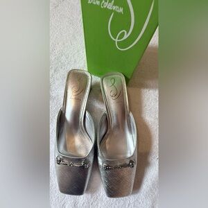 Sam Edelman Silver Mules